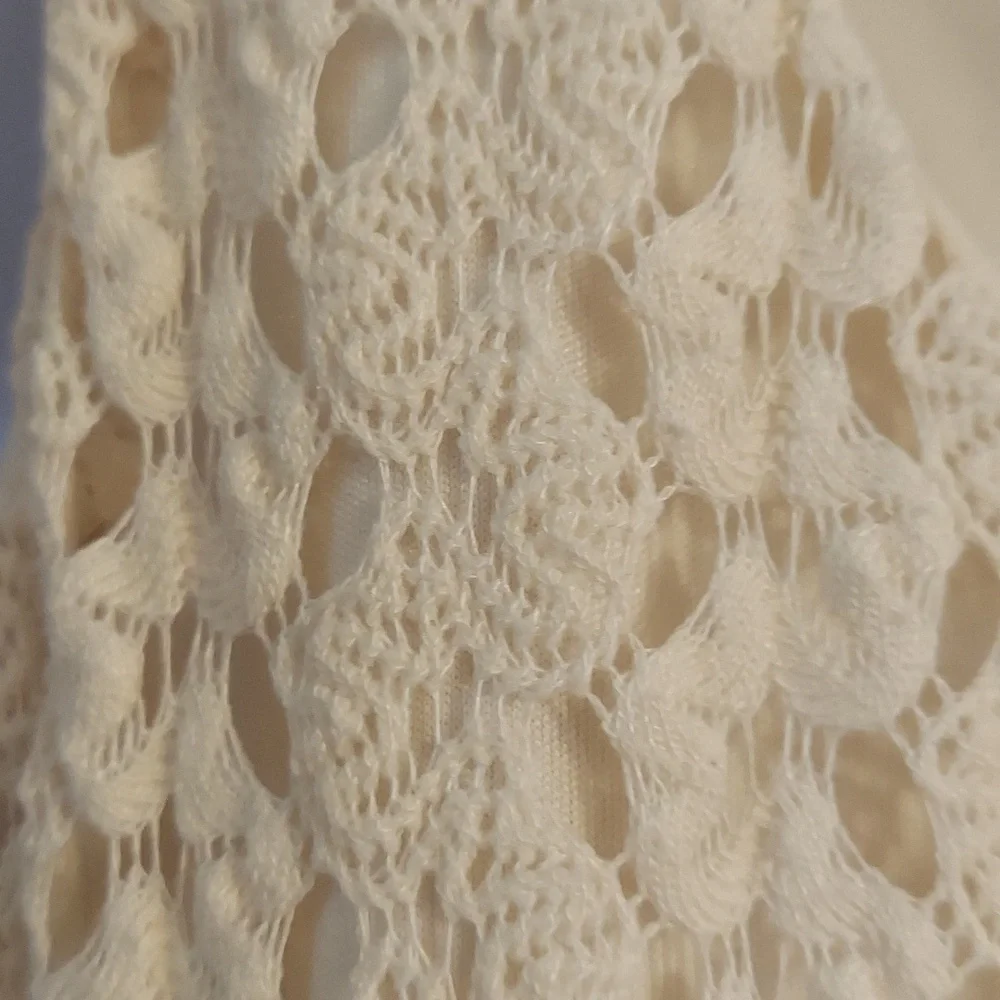 American Rag Cie Dress Size XS Ivory Color Crochet - Picture 4 of 5